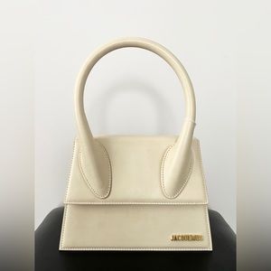 JACQUEMUS Beige Ivory Le Grand Chiquito Bag